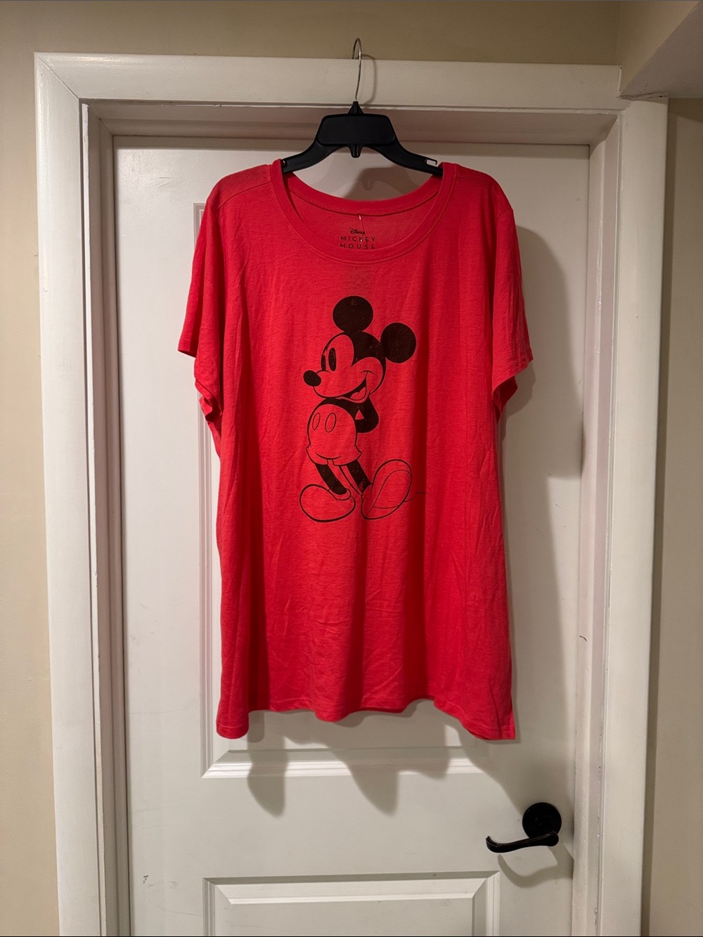 Disney Red Tee with Black Mickey Print